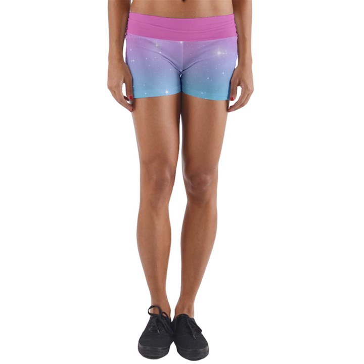 Pastel Goth Galaxy  Yoga Shorts