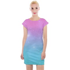 Pastel Goth Galaxy  Cap Sleeve Bodycon Dress by thethiiird