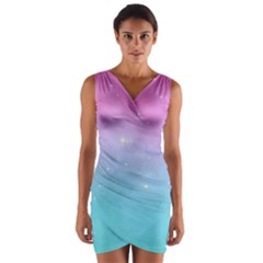 Pastel Goth Galaxy  Wrap Front Bodycon Dress by thethiiird