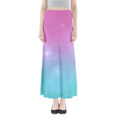 Pastel Goth Galaxy  Full Length Maxi Skirt