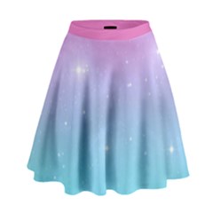 Pastel Goth Galaxy  High Waist Skirt by thethiiird