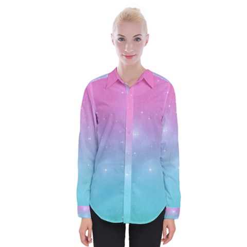 Pastel Goth Galaxy  Womens Long Sleeve Shirt by thethiiird