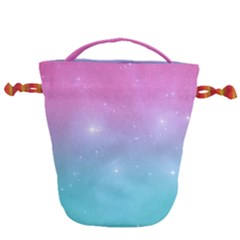 Pastel Goth Galaxy  Drawstring Bucket Bag by thethiiird