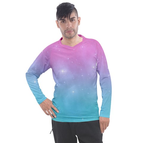 Pastel Goth Galaxy  Men s Pique Long Sleeve Tee by thethiiird