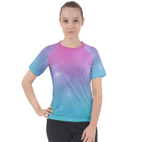 Pastel Goth Galaxy  Women s Sport Raglan Tee by thethiiird