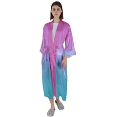 Pastel Goth Galaxy  Maxi Satin Kimono