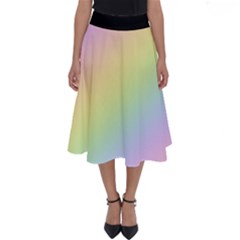 Pastel Goth Rainbow  Perfect Length Midi Skirt by thethiiird