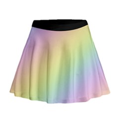 Pastel Goth Rainbow  Mini Flare Skirt by thethiiird