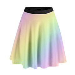 Pastel Goth Rainbow  High Waist Skirt by thethiiird