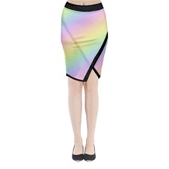 Pastel Goth Rainbow  Midi Wrap Pencil Skirt by thethiiird