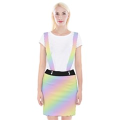 Pastel Goth Rainbow  Braces Suspender Skirt by thethiiird