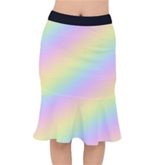 Pastel Goth Rainbow  Short Mermaid Skirt by thethiiird