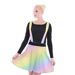 Pastel Goth Rainbow  Suspender Skater Skirt by thethiiird