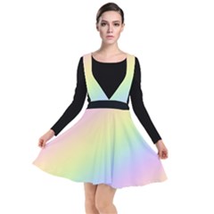 Pastel Goth Rainbow  Plunge Pinafore Dress by thethiiird