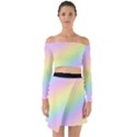 Pastel Goth Rainbow  Off Shoulder Top with Skirt Set View1