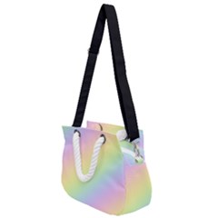 Pastel Goth Rainbow  Rope Handles Shoulder Strap Bag by thethiiird