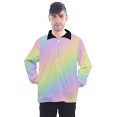 Pastel Goth Rainbow  Men s Half Zip Pullover