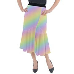 Pastel Goth Rainbow  Midi Mermaid Skirt by thethiiird