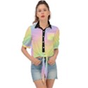 Pastel Goth Rainbow  Tie Front Shirt  View1