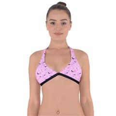 Spooky Pastel Goth  Halter Neck Bikini Top by thethiiird