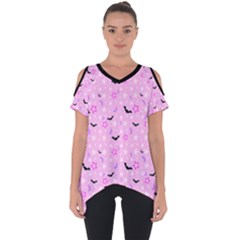 Spooky Pastel Goth  Cut Out Side Drop Tee by thethiiird