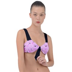 Spooky Pastel Goth  Front Tie Bikini Top