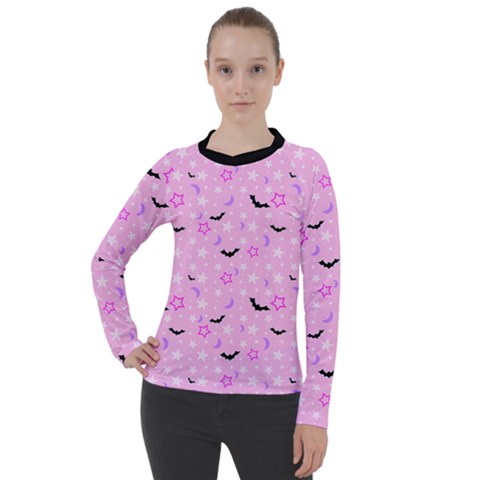 Spooky Pastel Goth  Women s Pique Long Sleeve Tee by thethiiird