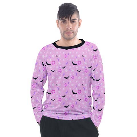 Spooky Pastel Goth  Men s Long Sleeve Raglan Tee by thethiiird