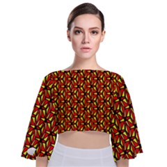 Rby-c-3-6 Tie Back Butterfly Sleeve Chiffon Top by ArtworkByPatrick