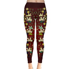 Happy Birds In Freedom And Peace Leggings  by pepitasart