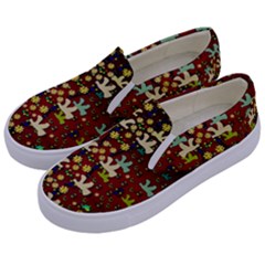 Happy Birds In Freedom And Peace Kids  Canvas Slip Ons by pepitasart