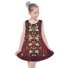 Happy Birds In Freedom And Peace Kids  Summer Dress by pepitasart