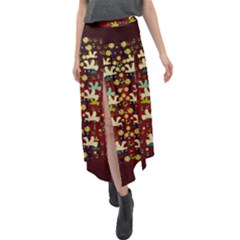 Happy Birds In Freedom And Peace Velour Split Maxi Skirt by pepitasart