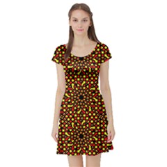 Rby-c-3-8 Short Sleeve Skater Dress