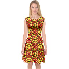 Rby-c-3-9 Capsleeve Midi Dress by ArtworkByPatrick