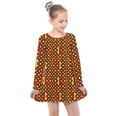 Rby-c-4-1 Kids  Long Sleeve Dress by ArtworkByPatrick