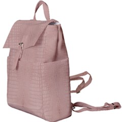 Pink Alligator Print Buckle Everyday Backpack by LoolyElzayat