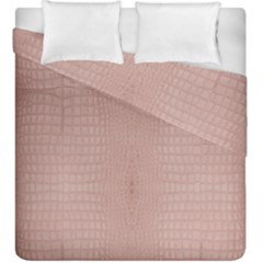 Pink Alligator Print Duvet Cover Double Side (king Size) by LoolyElzayat