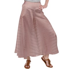 Pink Alligator Print Satin Palazzo Pants by LoolyElzayat