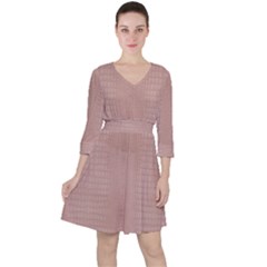 Pink Alligator Print Ruffle Dress by LoolyElzayat