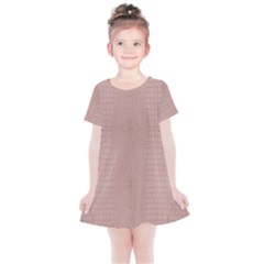 Pink Alligator Print Kids  Simple Cotton Dress by LoolyElzayat