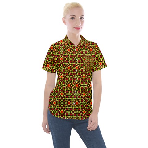 Rby-c-4-5 Women s Short Sleeve Pocket Shirt by ArtworkByPatrick