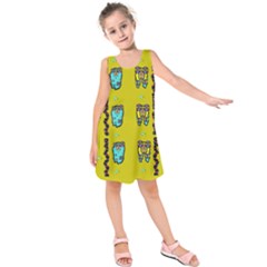 Peace People Hippie Friends And Free Living Fauna Kids  Sleeveless Dress by pepitasart