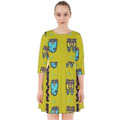 Peace People Hippie Friends And Free Living Fauna Smock Dress by pepitasart