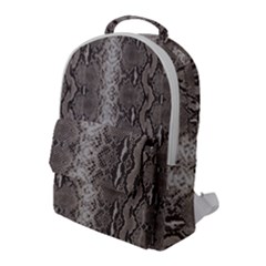 Python Snakeskin Print Flap Pocket Backpack (large) by LoolyElzayat