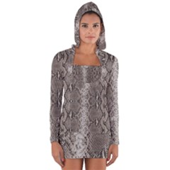 Python Snakeskin Print Long Sleeve Hooded T-shirt by LoolyElzayat