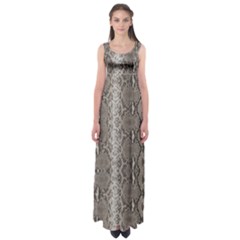 Python Snakeskin Print Empire Waist Maxi Dress by LoolyElzayat