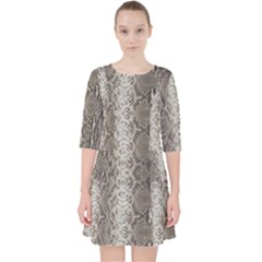 Python Snakeskin Print Pocket Dress by LoolyElzayat