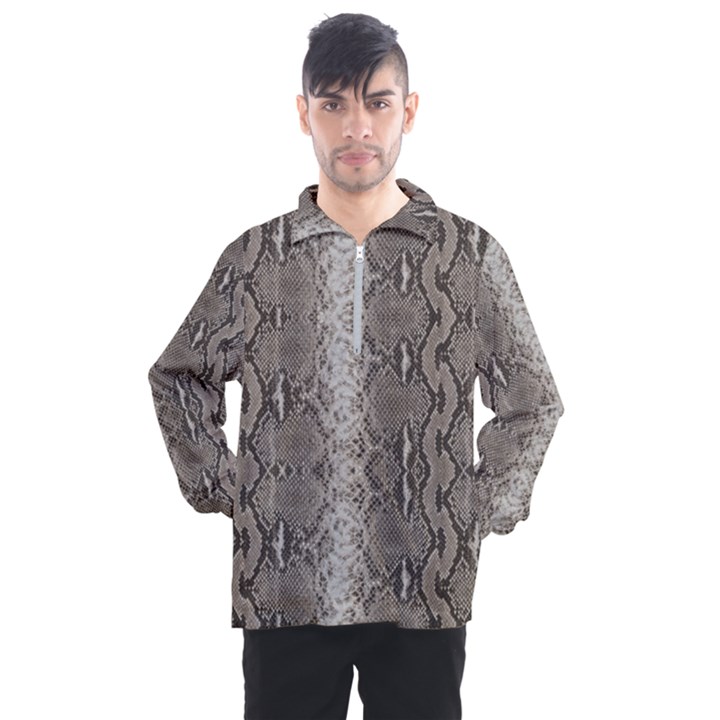 Python Snakeskin Print Men s Half Zip Pullover