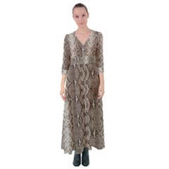 Python Snakeskin Print Button Up Maxi Dress by LoolyElzayat